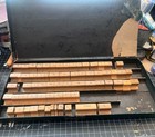 Vtg Industrial Art Wood Letterpress Printer Block Letters Numbers And Symbols