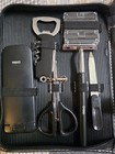 Mens Travel Grooming Set - Travel Case 12 Pc Set Leather Case Brand New
