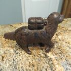 Antique Cast Iron Coin Bank St  Bernard Dog Figurine