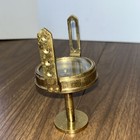 Antique Vintage Brass Surveyors Compass With Stand