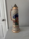 Vintage Large 5l Gerz Pewter Lidded German Ceramic Beer Stein