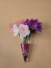 Pottery Barn Simple Cone Wall Vase Clear Glass Wall Decor Plants Flowers Pot 