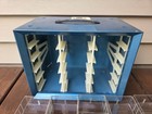 Vintage Akro-mils 15 Drawer Blue Metal Small Parts Storage Organizer Cabinet Bin