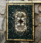 Rockhounds Lapidary Rock Stained Glass Hanging Window Pane Suncatcher Rectangle