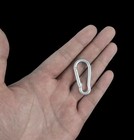 2pcs Mini Carabiner Keychain Alluminum Alloy D Type Buckle Spring Snap Clip Hook