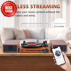 Portable Vinyl Record Player Turntable Speakers Bluetooth 3 Speed Usb Rca Us