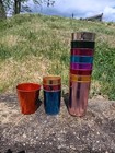Set Of 12 Bascal Aluminum Tumblers Drinking Cups Retro vintage Made In Italy