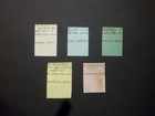 Stationery 5x Qv 1 2d Admiralty Enrolment Form Cut Outs Various Colours H b Lo70