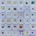 Natural Burma Ruby Emerald Tanzanite Tourmaline Topaz 40 Pcs Mixed Lot Gems 522
