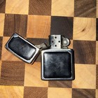 Vintage Zippo Chrome With Black Cigarette Lighter