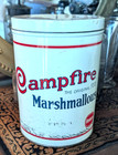 Vtg 1920s Replica Campfire Marshmallow Tin Can Borden  16oz  1lb Distressed  a3 