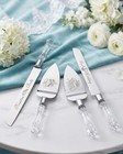 Wedding Cake Knife And Server Set - Crystal Handle - Our Wedding   Nuestra Boda