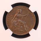 1823 Great Britain  king George Iv  1 4 Penny Farthing - Ngc Ms62  Splendid Cu 