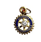 Vintage Rotary International Member Pendant - 1 10 10k Gold Filled