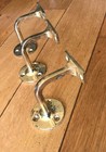 3x Vintage Brass Hand Rail Brackets Stair Old Handrail  cd30 