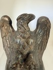 2 Brass 1776 America Bald Eagle Book Ends Colonial Virginia Vintage Patina Usa