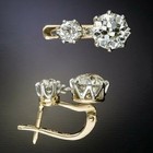 Art Deco Vintage 4 2ct Round Cut Diamond Drop dangle 14k Yellow Gold Fn Earrings
