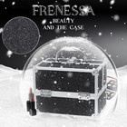 Black Portable Makeup Train Case Organizer Cosmetic Storage Box Nail Travel