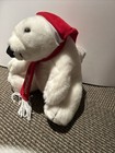 Coca-cola Polar Bear Plush W  Red Scarf Stuffed Animal Collectible