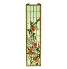 10  X 36  Handcrafted Stained Glass Window Panel Rose Flower