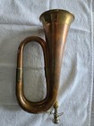 Bugle Military Vintage Cavalry Horn War Era Copper And Brass Mouthpiece   Chain