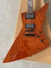 Ken Lawrence James Hetfield Explorer Style Electric Guitar Flaming Sun Inlay