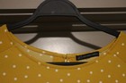 Women s Adrianna Papell Long Balloon Sleeve Dark Yellow  White Polka Dot Blouse