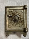 Antique Ideal Safe Deposit Cast Iron Lock Safe Coin Bank W  Combination