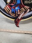 New Miller High Life Moon Girl Beer Embossed Metal Sign 2016 Bar Tin Tacker  Vtg