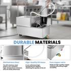 550w Mobile Fryer Filter System 55l Commercial Frying Oil Filter Tank Machine