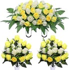 Artificial Cemetery Flower Saddles Cemetery Memorial Flowers With Vase For G