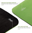 Green Black Non Slip Yoga Mat 1 4  Thick Eco Exercise Pad Pilates Home Gym