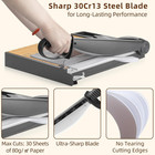 12 Inch Wood Guillotine Paper Cutter  Heavy Duty Paper Trimmer