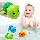 3 Pack Wind-up Swimming Turtle Bath Toys For Toddlers 1-3  Fun Bathtub Play
