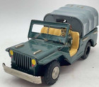 Vintage Nomura  tn  Tin Lithographed Friction    artillery Jeep   