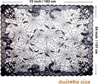 Black Lace Halloween Tablecloth Party 72  X 54   rectangular   
