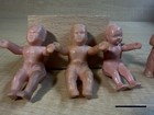 Vintage Dollhouse Sitting Children And Baby Figures - 10 Pieces
