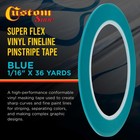 Vinyl Fineline Pinstripe Tape  Blue 1 16  X 36 Yard Roll - Create Sharp Curves
