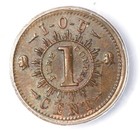 Icg Ms64 1860s United Stated Copper   I o u Civil War Token