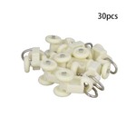 13 5mm Dia Curtain Track Rollers Plastic Twin Wheeled Pulleys Rail Sliding