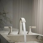 Kohler Riverly Widespread Bathroom Sink Faucet Brushed Nickel Finish New