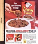 Friskies Magic Sauce Cubes Vintage Print Ad 1962 Dog Food Carnation