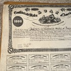 1861 Confederate  1000 Bond Certificate W  Coupons Civil War Csa Richmond Authnt