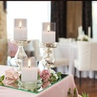 Glass Flameless Votive Candles With Remote  Battery Operated  12pack Clear