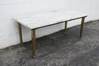 French Marble Top Brass Finish Coffee Table 5568
