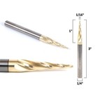 1 16  Tapered Spiral Cnc Router Bit 10 Pack - 1 4  Shank - Yonico 37412-sc-10pk