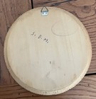 Capernaum Souvenir Round Carved Wood Frame W 4th Century Synagogue Picture 