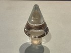 Vintage Small Conical Perfume Bottle Stopper Clear Glass 2    Tall