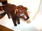 2021 Peter Chapman 3d Interlocking Hand Carved Wood Mahogany  cow  Puzzle Signed