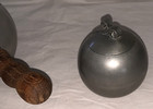 Nice Vintage  Havstad  Norway  Pewter  Spherical  Teapot   Sugar Bowl